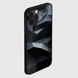 Чехол для iPhone 12 Pro Max Хромированная текстура, цвет: 3D-черный — фото 2