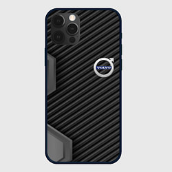 Чехол для iPhone 12 Pro Max Volvo carbon car, цвет: 3D-черный