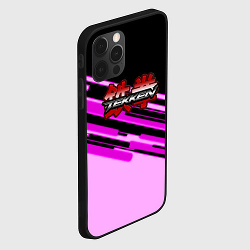 Чехол iPhone 12 Pro Max Tekken pink line / 3D-Черный – фото 2