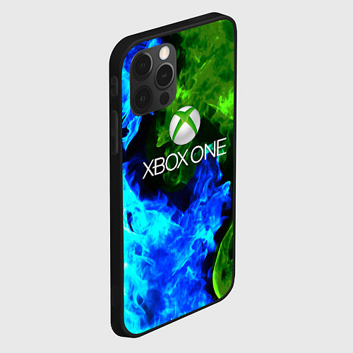 Чехол iPhone 12 Pro Max Xbox битва огня / 3D-Черный – фото 2