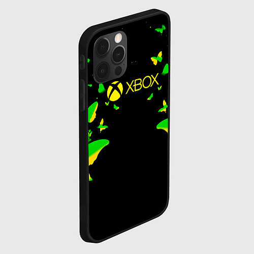 Чехол iPhone 12 Pro Max Xbox бабочки / 3D-Черный – фото 2