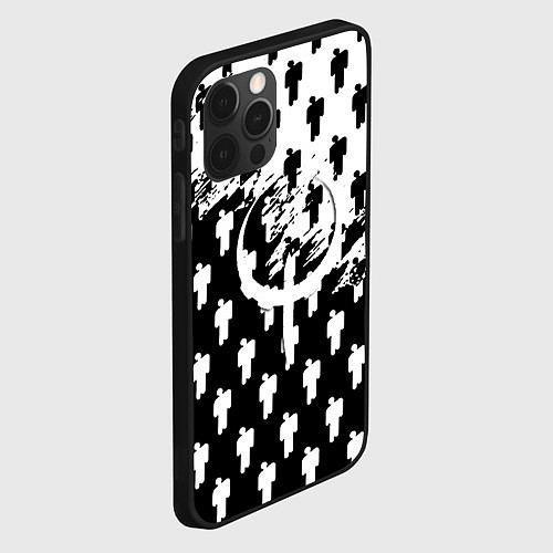 Чехол iPhone 12 Pro Max Quake pattern men / 3D-Черный – фото 2