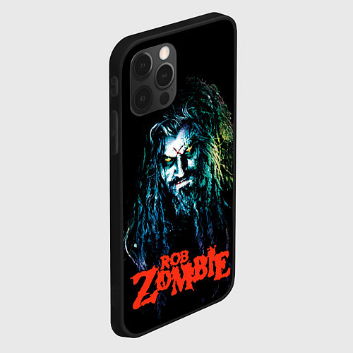 Чехол iPhone 12 Pro Max Rob zombie portrait / 3D-Черный – фото 2