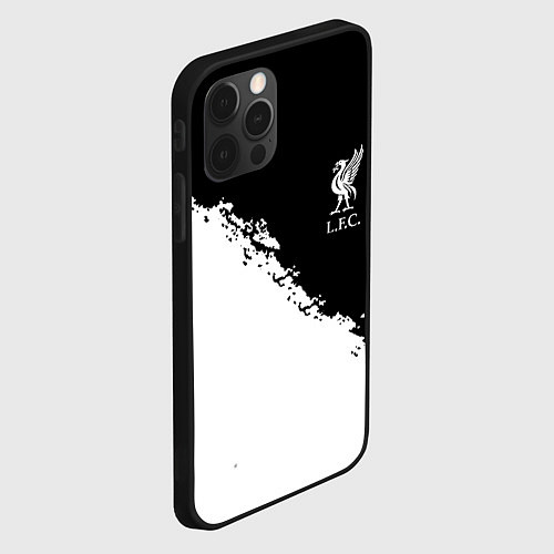 Чехол iPhone 12 Pro Max Liverpool fc белые краски / 3D-Черный – фото 2