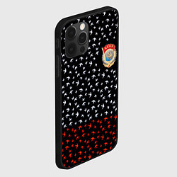 Чехол для iPhone 12 Pro Max Герб РФ и ссср ласточки, цвет: 3D-черный — фото 2