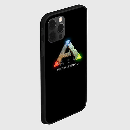 Чехол iPhone 12 Pro Max Ark: Survival Evolved logo rpg / 3D-Черный – фото 2