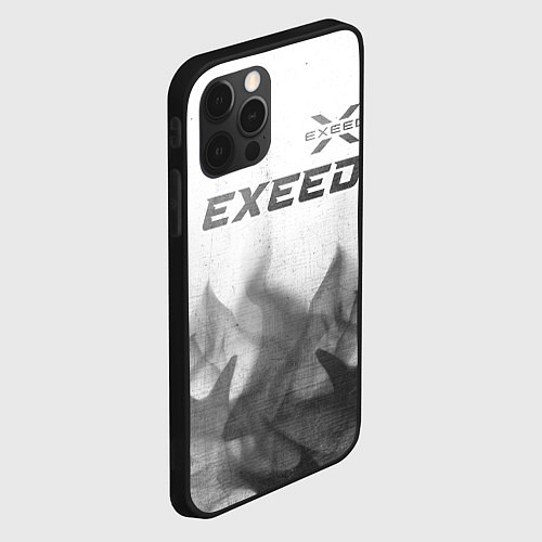 Чехол iPhone 12 Pro Max Exeed - white gradient посередине / 3D-Черный – фото 2