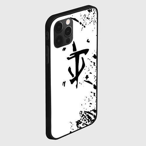 Чехол iPhone 12 Pro Max Doom logo краски чёрные / 3D-Черный – фото 2