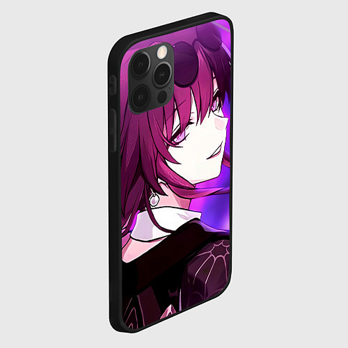 Чехол iPhone 12 Pro Max Honkai Star Rail Kafka violet light / 3D-Черный – фото 2