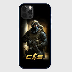Чехол для iPhone 12 Pro Max CS спецназовец, цвет: 3D-черный