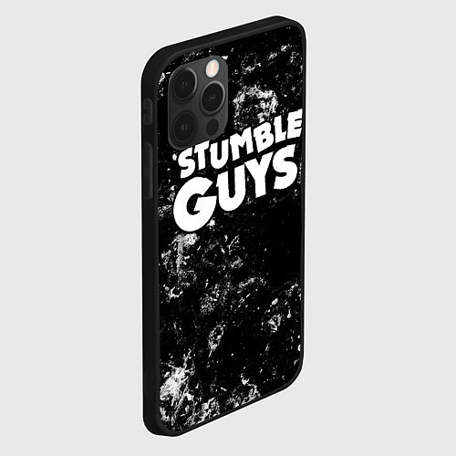 Чехол iPhone 12 Pro Max Stumble Guys black ice / 3D-Черный – фото 2