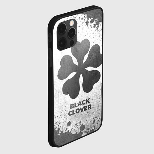 Чехол iPhone 12 Pro Max Black Clover - white gradient / 3D-Черный – фото 2