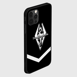 Чехол для iPhone 12 Pro Max The Elder Scrolls geometry steel, цвет: 3D-черный — фото 2