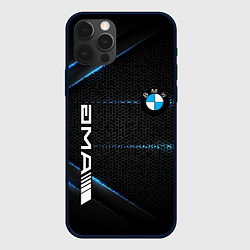 Чехол для iPhone 12 Pro Max BMW metal steel, цвет: 3D-черный