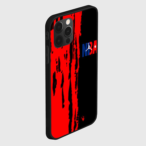 Чехол iPhone 12 Pro Max NBA краски / 3D-Черный – фото 2