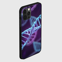 Чехол для iPhone 12 Pro Max Неоновые спирали ДНК, цвет: 3D-черный — фото 2