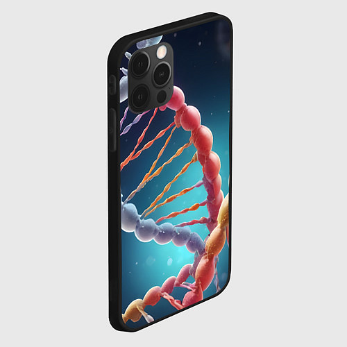 Чехол iPhone 12 Pro Max Разноцветный ДНК / 3D-Черный – фото 2