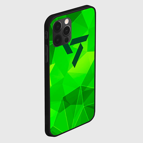 Чехол iPhone 12 Pro Max Seventeen green poly / 3D-Черный – фото 2