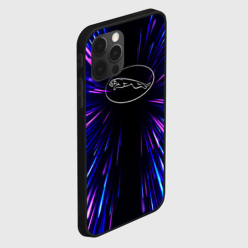 Чехол iPhone 12 Pro Max Jaguar neon energy / 3D-Черный – фото 2