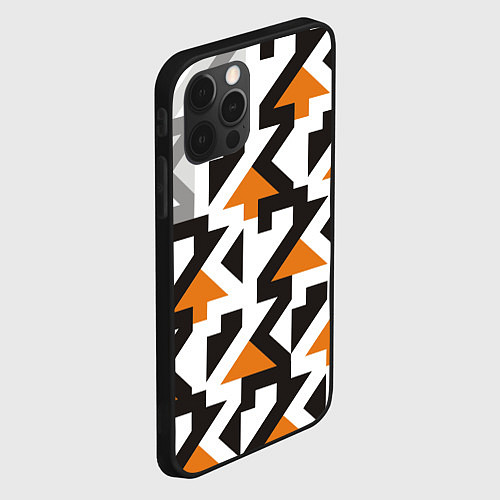 Чехол iPhone 12 Pro Max Паттерн-23 / 3D-Черный – фото 2