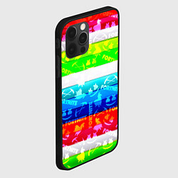 Чехол для iPhone 12 Pro Max Fortnite color line, цвет: 3D-черный — фото 2