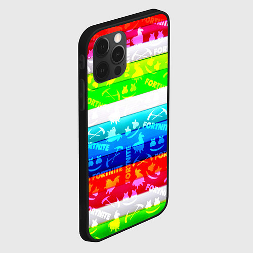 Чехол iPhone 12 Pro Max Fortnite color line / 3D-Черный – фото 2