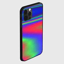 Чехол для iPhone 12 Pro Max Неоновые цвета градиент краски, цвет: 3D-черный — фото 2