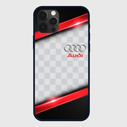 Чехол для iPhone 12 Pro Max AUDI auto texture, цвет: 3D-черный