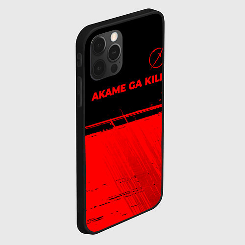 Чехол iPhone 12 Pro Max Akame ga Kill - red gradient посередине / 3D-Черный – фото 2