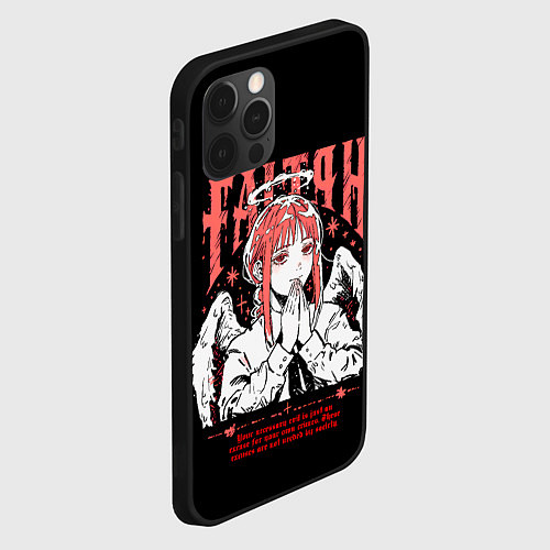 Чехол iPhone 12 Pro Max Макима ангел - Человек бензопила / 3D-Черный – фото 2