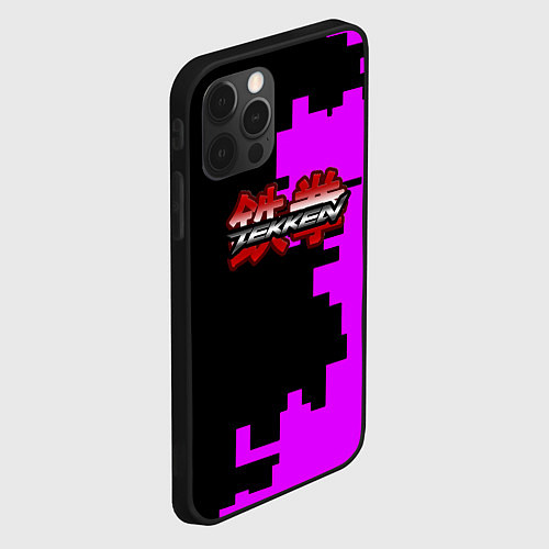Чехол iPhone 12 Pro Max Tekken pattern pink / 3D-Черный – фото 2