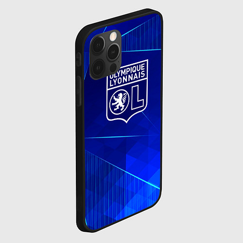 Чехол iPhone 12 Pro Max Lyon blue poly / 3D-Черный – фото 2