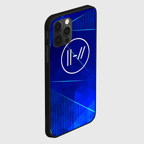 Чехол iPhone 12 Pro Max Twenty One Pilots blue poly / 3D-Черный – фото 2