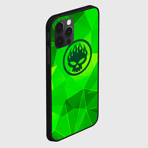 Чехол iPhone 12 Pro Max The Offspring green poly / 3D-Черный – фото 2