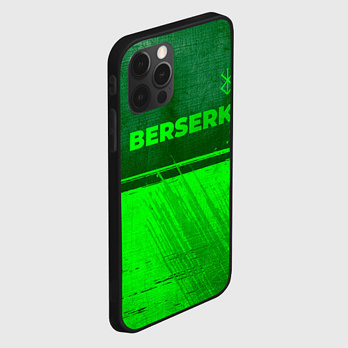 Чехол iPhone 12 Pro Max Berserk - green gradient посередине / 3D-Черный – фото 2