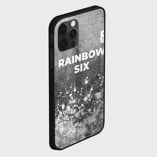 Чехол iPhone 12 Pro Max Rainbow Six - grey gradient посередине / 3D-Черный – фото 2