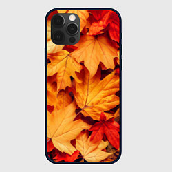 Чехол для iPhone 12 Pro Max Осенние кленовые листья, цвет: 3D-черный