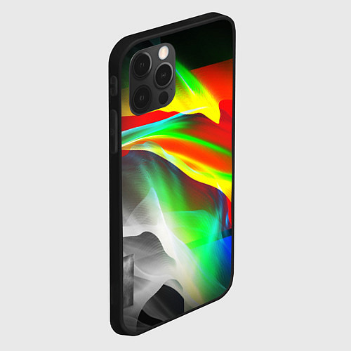 Чехол iPhone 12 Pro Max Текстура краски / 3D-Черный – фото 2