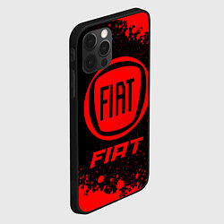 Чехол для iPhone 12 Pro Max Fiat - red gradient, цвет: 3D-черный — фото 2