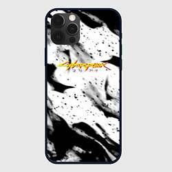 Чехол для iPhone 12 Pro Max Cyberpunk 2077 fire black, цвет: 3D-черный