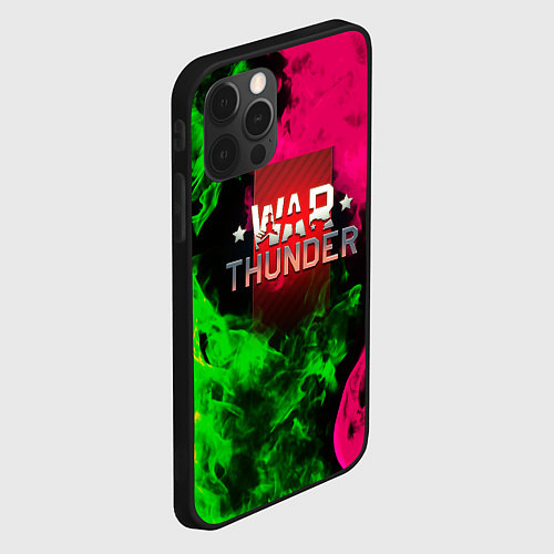 Чехол iPhone 12 Pro Max Warthunder flame fight / 3D-Черный – фото 2