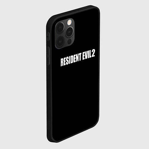 Чехол iPhone 12 Pro Max Resident Evil 2 logo / 3D-Черный – фото 2