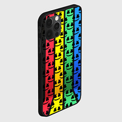 Чехол для iPhone 12 Pro Max Marshmello neon music dj, цвет: 3D-черный — фото 2