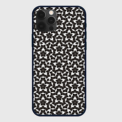 Чехол для iPhone 12 Pro Max Паттерн Пенроуза: черно-белый, цвет: 3D-черный
