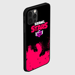 Чехол для iPhone 12 Pro Max Brawl stars розовые краски, цвет: 3D-черный — фото 2