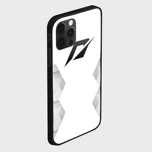 Чехол iPhone 12 Pro Max Need for Speed white poly / 3D-Черный – фото 2