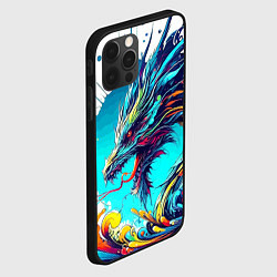 Чехол для iPhone 12 Pro Max Japanese dragon - tattoo irezumi, цвет: 3D-черный — фото 2