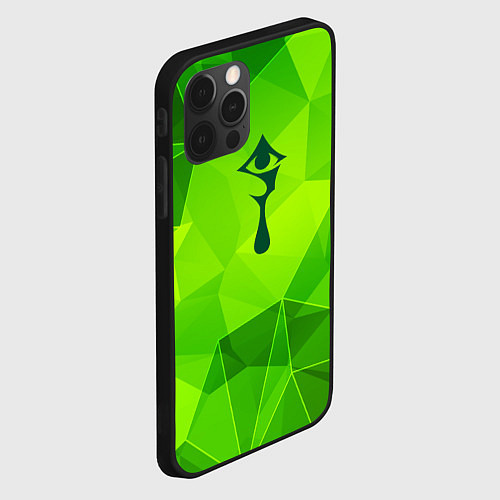 Чехол iPhone 12 Pro Max Hellsing green poly / 3D-Черный – фото 2