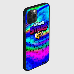 Чехол для iPhone 12 Pro Max Brawl stars neon gradient, цвет: 3D-черный — фото 2