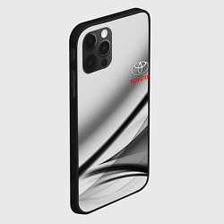 Чехол для iPhone 12 Pro Max Toyota texrure grey, цвет: 3D-черный — фото 2